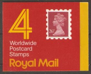 GB SGGE1 1987 £1.04 WORLDWIDE POSTCARD STAMPS BOOKLET