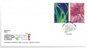 Cyprus 2024 Europa CEPT Underwater Fauna & Flora FDC