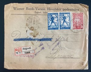 1920 Zagreb Croatia Yugoslavia Commercial Cover To Bremen