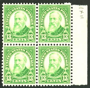 U.S. #694 MINT BLOCK OF 4 OG NH