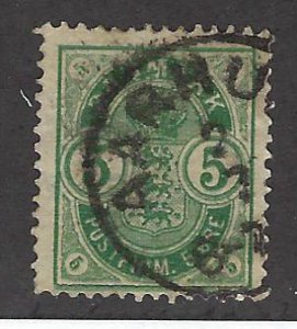 Denmark SC#35 Used Fine smudged cancel SCV$100.00...Worth a Close Look!