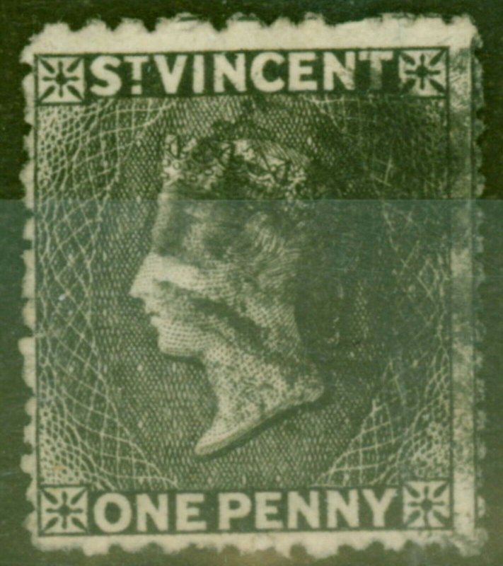 St Vincent 1872 1d Black SG18 Fine Used