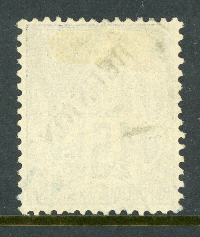Reunion 1891 French Colonial Overprint 15¢ Blue VFU T462