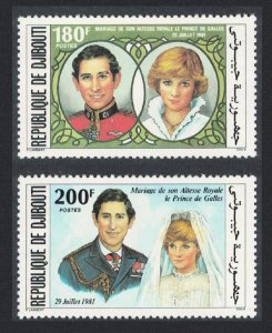 Djibouti Charles and Diana Royal Wedding 2v 1981 MNH SG#816-817