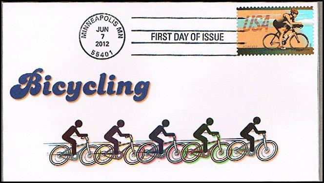 FDC Bicycling #1 All New Hand Made FDC by Barnnie 6.7.2012