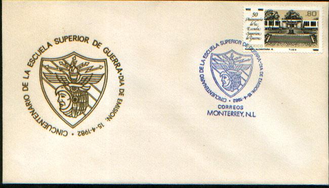 MEXICO 1272, CACHETED FDC 50th Anniversary Military Academy