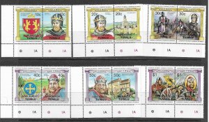 Tuvalu - Nanumaga 23-8 MNH Monarchs set cpl.  x 10 sets, vf. 2022 CV $ 29.50