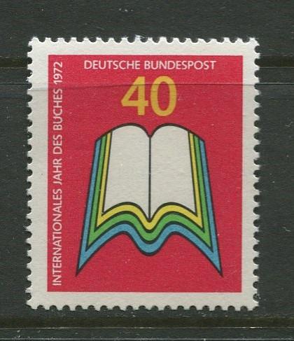 GERMANY. -Scott 1095 -Open Book - 1972- MNH - Single 40pf Stamp