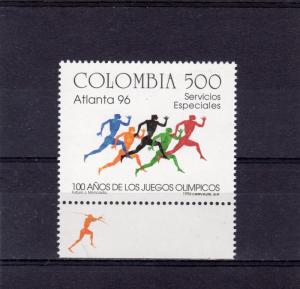 COLOMBIA 1996 Sc#1123 OLYMPIC GAMES ATLANTA Single MNH