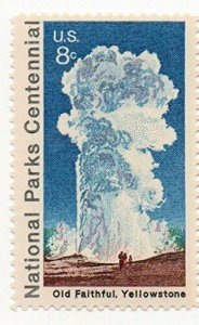 1972 Old Faithful Yellowstone Single 8c Postage Stamp - Sc# 1453 - MNH,OG