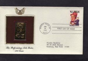 1803 W.C. Fields, FDC PCS Gold Replica