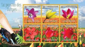 Guinea MNH S/S Tulips 2010 6 Stamps