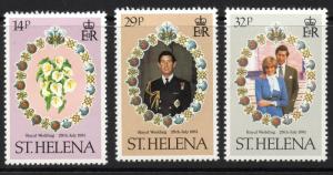 ST.HELENA SG387/80 1981 ROYAL WEDDING MNH