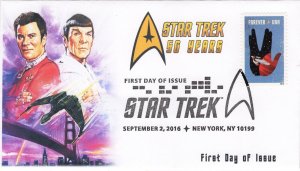 AO- 5135-5, 2016, StarTrek,  Add-on Cover, First Day Cover, Pictorial Postmark,