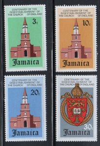 Jamaica Sc 327-330 1971 Anniversary Disestablishment of Church stamp set mint NH