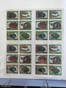 Manama Dependency of Ajman Fish  cancelled  stamp sheet R27649