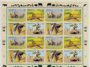 UN VIENNA MNH Scott # 6 different Endangered Species Sheets (96 Stamps)