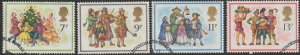 Great Britain #847-850 1978 Set of 4 Christmas Carolers CTO-VF-NG.