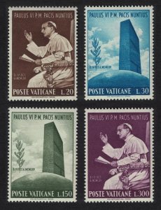Vatican Pope Paul's Visit to the UN New York 4v 1965 MNH SC#416-419 SG#460-463