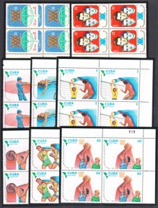 CUBA MODERN MINT NH BLOCKS MOST IN MOUNTS 2 PAGES