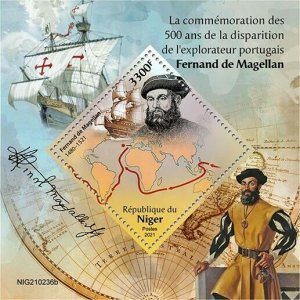 2021/06- NIGER -  FERDINAND MAGELLAN           1V    MNH ** 