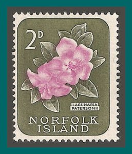 Norfolk Island 1960 Lagunaria Flower, MLH  #30,SG25