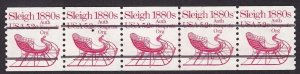 PNC5 5.2c Sleigh P/C 4 Gap 2L US #1900a MNH F-VF