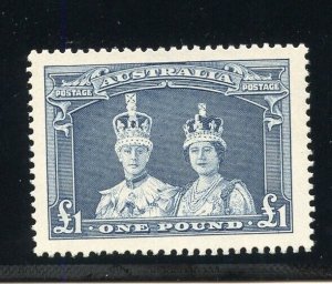 AUSTRALIA 1938 SCOTT #179 SG #178 KING GEORGE VI MINT NEVER HINGED