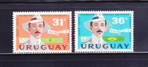 Uruguay C193-C194 Set MH Alberto Santos-Dumont, Aeronaut