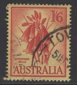 AUSTRALIA SG322 1960 1/6 CRIMSON/YELLOW FINE USED