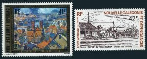 New Caledonia C142-C143,MNH.Michel 604-605. Paintings 1977:Old Noumea,Valley.
