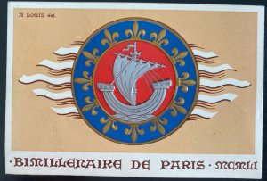 1951 France First Day Maxi Postcard cover Paris Bi-millenary