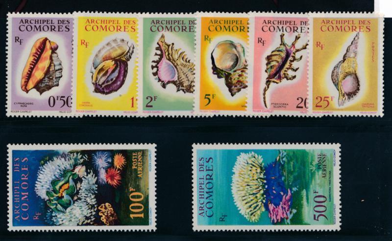 Comoro Islands 48-53,C5-6 Mint NH, seashells