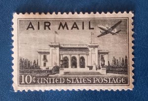 US Scott #C34 Mint H OG 10c Airmail Pan American Bldg VF