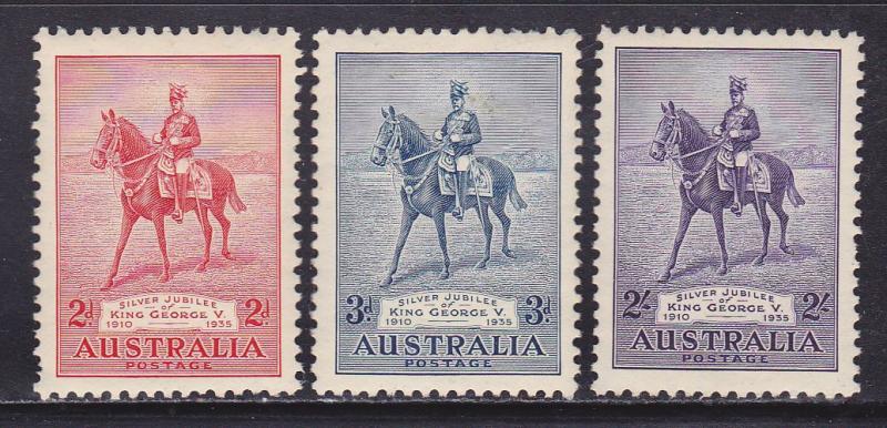 Australia Scott # 152-154 VF-MLH set nice colors cv $ 50 ! see pic !