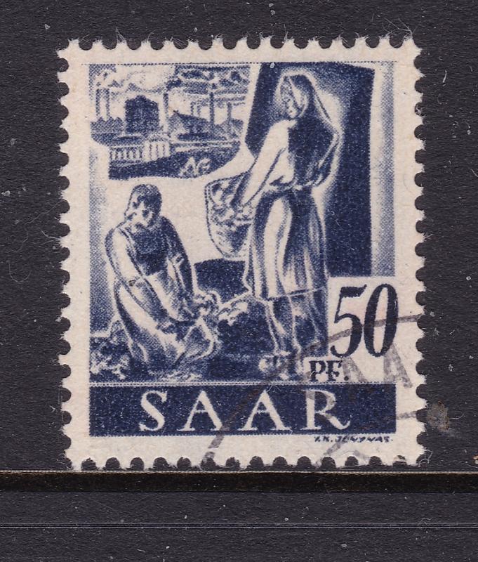 Saar a used 50pf from the 1947 set