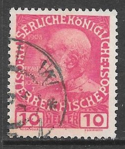 Austria 115: 10h Franz Josef, used, F-VF