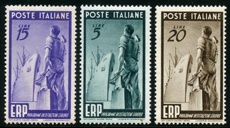 ITALY   SCOTT#515/17   EUROPA FORERUNNER  MINT NEVER HINGED 