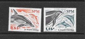 WHALES - ST PIERRE & MIQUELON #806-7  MNH