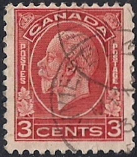 Canada #197 3 cent King George 5 Stamp used AVG