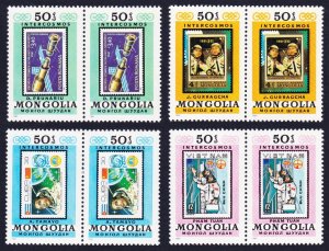 Mongolia 'Interkosmos' Space Programme 4v PAIRS RARR 1981 MNH SC#1232