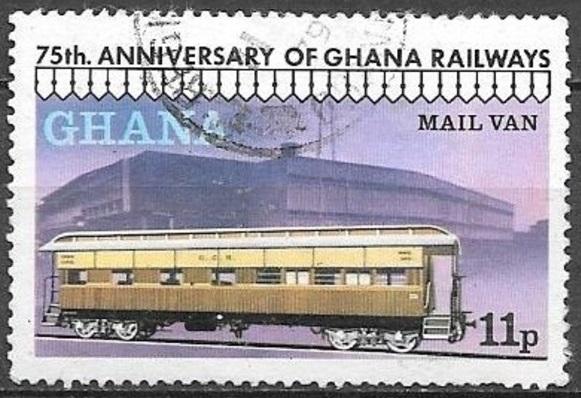 Ghana 1978 11p Mail Coach, used, Scott #678