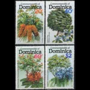 DOMINICA 1979 - Scott# 635-8 Flowering Trees Set of 4 NH