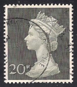 Great Britain #636 20P Elizabeth  used EGRADED SUPERB 98 XXF