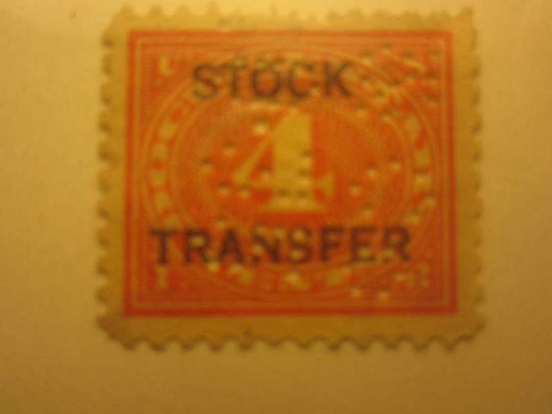 U.S. Scott #RD3 Revenue Stamp - Used Perfin Single