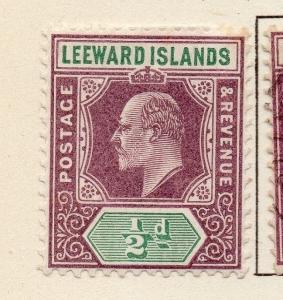 Leeward Islands 1905 Early Issue Fine Mint Hinged 1/2d. 261144