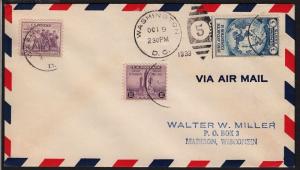 1933 Byrd Antarctic with Sc 729 & 732 airmail FDC