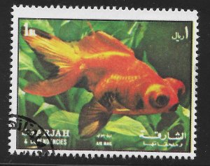 Sharjah & Dependences #Mi AE-SH1201A 1rl Fish - Goldfish ~ CTO