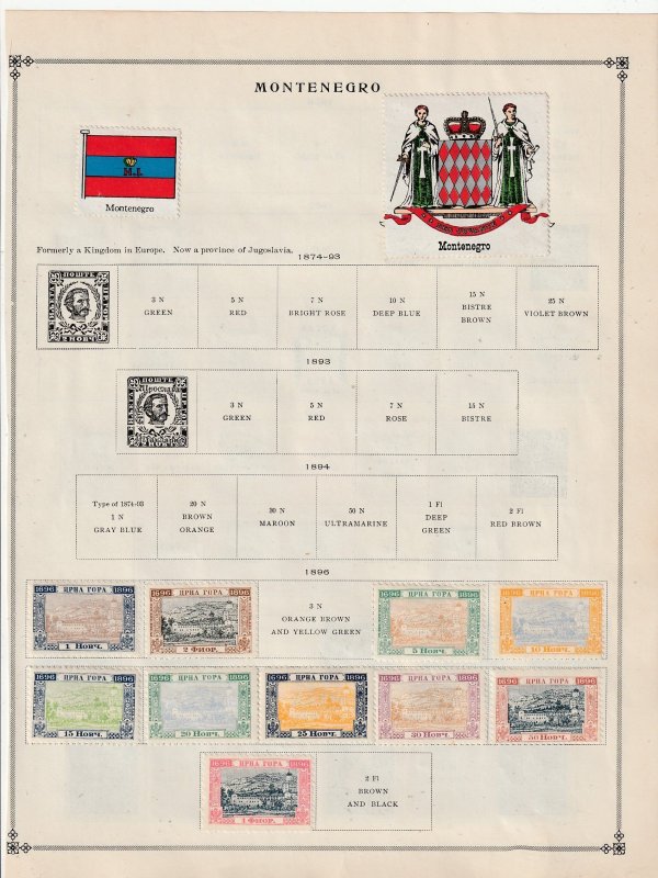 Montenegro Collection - Three Scans.  All the stamps are in the scans.