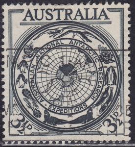 Australia 276 USED 1954 Map of Antarctica